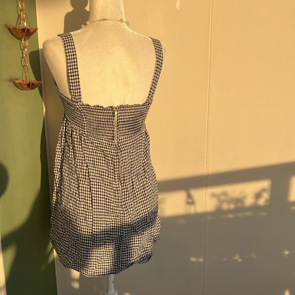 Reformation Blue Gingham Mini Dress - Picture 4 of 7